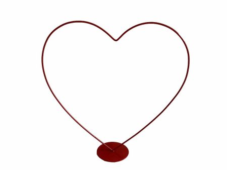 Cuore su piedistallo colore rosso d.25cm Online now