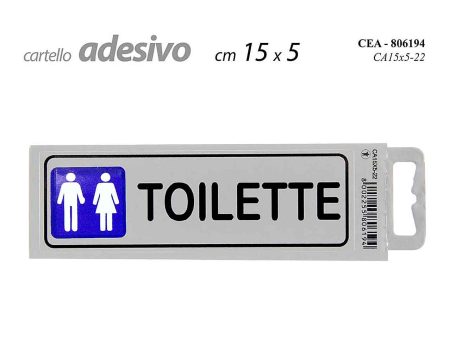 Cartello toilette uomo donna 15x5cm 806 Online now