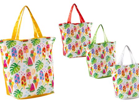 Borsa mare 54x45x22cm con decorazione gelati - disponibile in 4 colori Supply