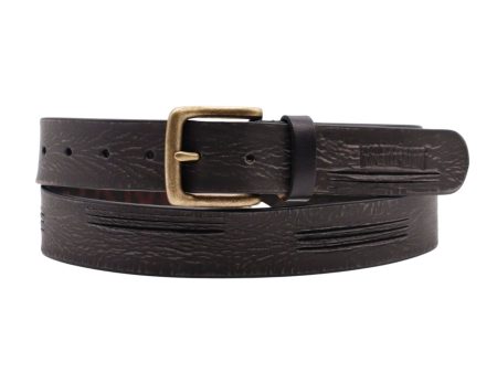 Cintura uomo in pelle wampum nero Sale