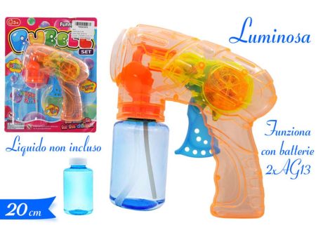 Pistola spara bolle con luci colori assortiti Supply