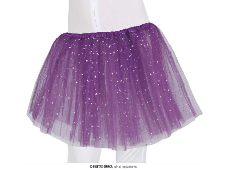 Tutu con stelline colore lilla 30cm Online now