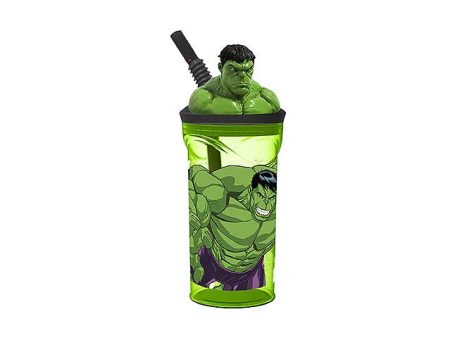 Hulk bicchiere c cannuccia 3d st57777 Online Sale