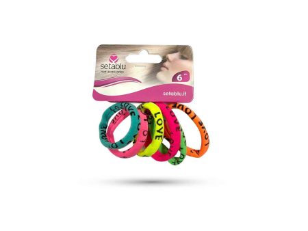 Elastico love love 6 pezzi col.vari 59910 Sale