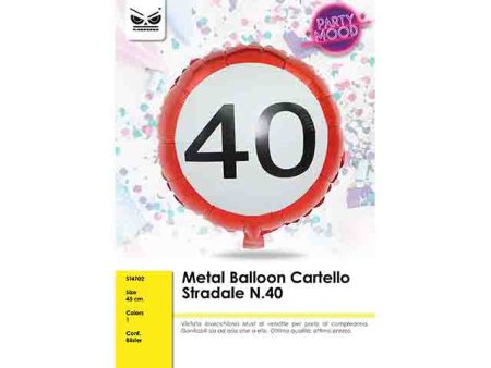 Balloon cartello stradale 40anni st4702 Hot on Sale