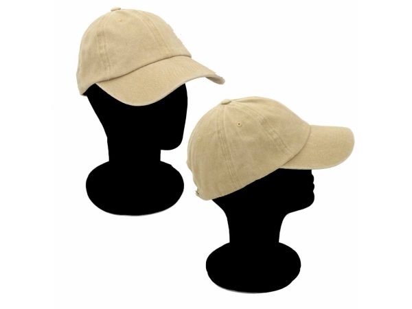 Cappello con visiera beige slavato unisex in cotone -  Missander Supply