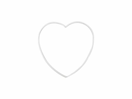 Cuore in metallo colore bianco d.20cm For Discount