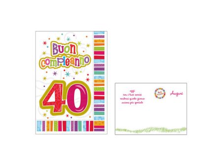 Biglietto buon compleanno 40 anni on Sale