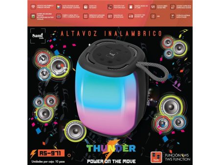 Altavoz sami thunder multimedia wireless con luce rgb dinamica $ For Sale