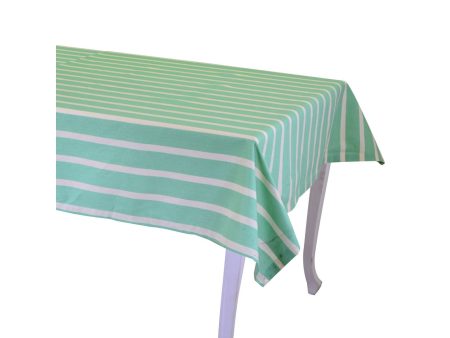 Tovaglia pop righe colore verde acqua rettangolare cm140x240 For Sale