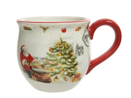 Mug dolomite con decoro babbo natale colore bianco misura lun.13.5cm x lar.9.5cm x alt.9cm Online now