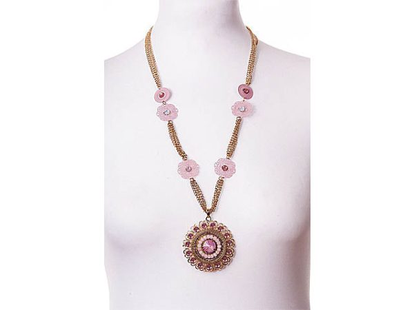 Collana metallo plas. rosa 1510333 $ on Sale