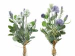 Mazzo di fiori di alium e lavanda su stelo in plastica 2 assortimenti di colori 25xh.48cm Online Hot Sale