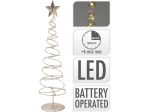 Albero di natale con stella e 30 led misura 48cm colore oro a batteria on Sale