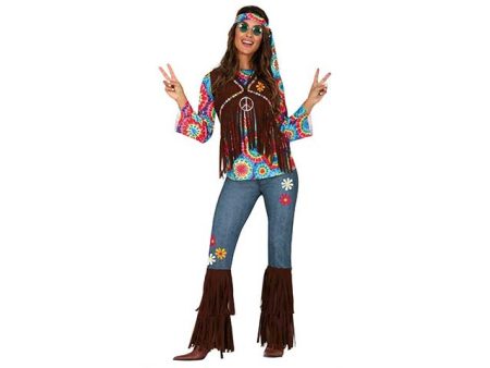 Costume da hippie da adulta taglia 42-44 Discount