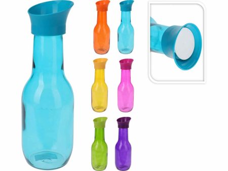 Caraffa in vetro 1lt con tappo in plastica 6 assortimenti For Discount