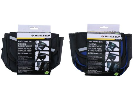 Borsa da bici in poliestere per telaio anteriore in 2 colori assortiti 19x13x6cm marca dunlop Discount