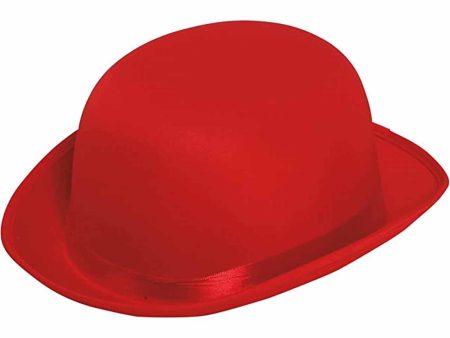 Bombetta lusso cappello colori vivaci alta qualità misura unica colore rosso For Discount