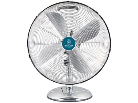 Coveri ventilatore da tavolo vintage cromo 65w coveri 40cm potenza 65watt - motore di alluminio 71x18mm - 5 pale in alluminio - cavo 1,8mt Online Hot Sale