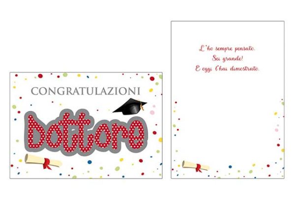 Biglietto congratulazione dottore Discount