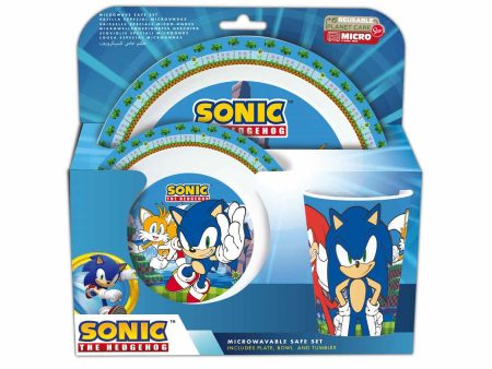 Sonic set da 3 pezzi micro 2 piatti con bicchiere Discount