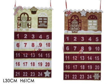 Calendario dell avvento h.61cm in 2 assortimenti Cheap