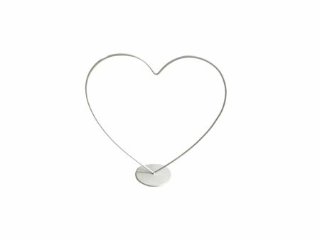 Cuore su piedistallo colore bianco d.30cm Sale