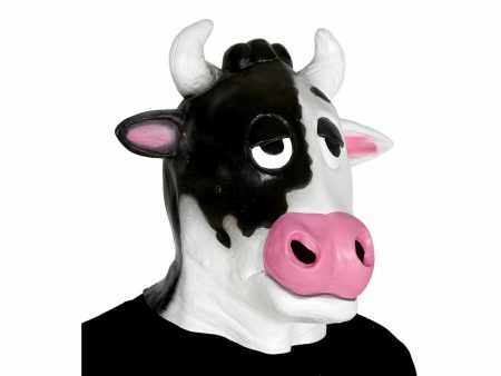 Maschera da adulti mucca rosa in gomma For Discount