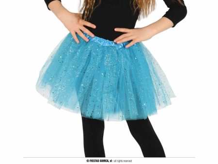 Tutù con glitter per bambina colore azzurro Online now