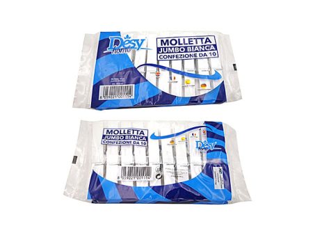 Molletta jumbo 10 pezzi bianca b07001310 Sale