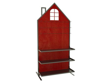 Casa in metallo a cremagliera colore rosso misura lun.43cm x lar.120cm x alt.250cm Discount