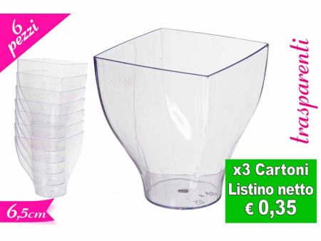 Bicchierino quadrato 6 pezzi 705729 Online Hot Sale