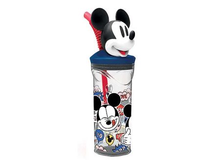 Mickey bicchiere c cannuccia 3d st50166 on Sale