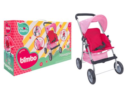 Bimbo passeggino in metallo 34,5x58x42cm con parasole Fashion