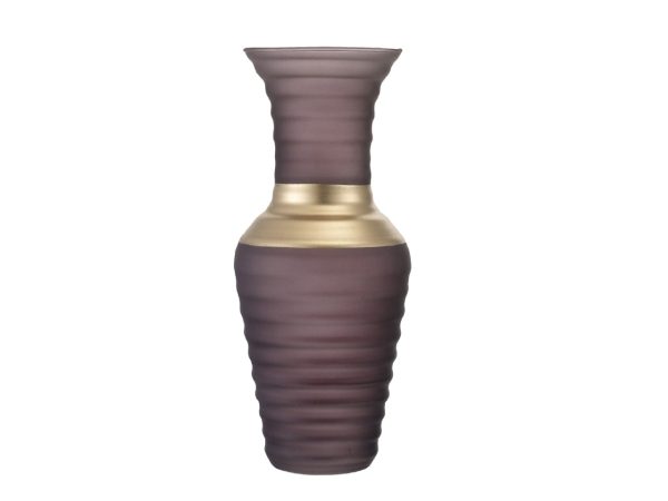 Vaso zora satinato h.37cm noce For Discount