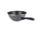 Wok salta pasta d28xh10cm con 1 manico in acciaio smaltato pietra antiaderente rinforzata a due strati anche per induzione lavabile in lavastoviglie For Discount