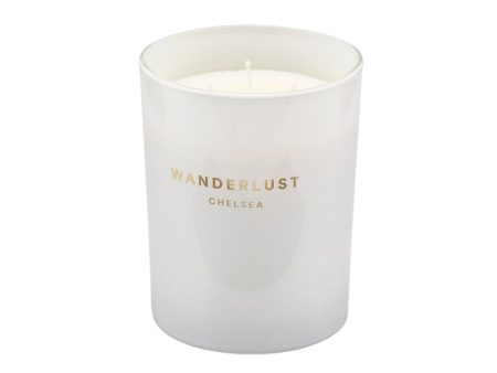 Candela profumata wanderlust chelsea 470gr altezza 12,5cm diametro 10cm fragranza rose garden con 3 stoppini e scatola regalo Fashion