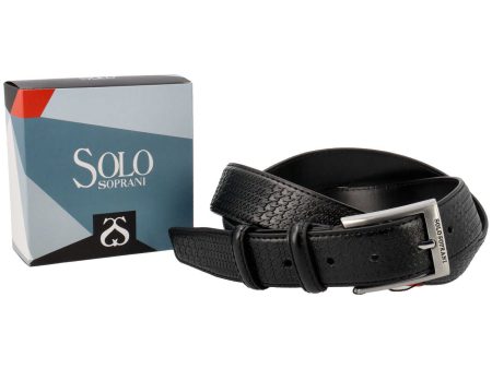 Cintura da uomo solo soprani colore nero Online Hot Sale